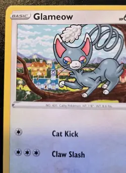 Glameow 115/163 Common Sword & Shield: Battle Styles Pokemon TCG - Image 2