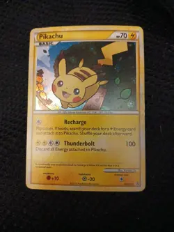 Pokemon TCG Pikachu HGSS03 Holo Card Black Star Promo - Image 1