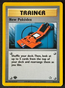 1st Edition New Pokedex - Neo Genesis - #95/111 - Vintage Pokemon Card 2000 WOTC - Image 1