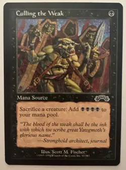 Culling the Weak Exodus X 1 LP-NM MTG Magic - Image 1