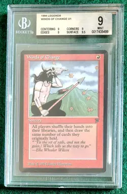 Winds Of Change - Legends - MTG - BGS 9 MINT- Quad + - Image 1