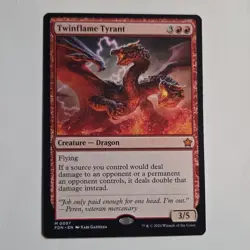 Mtg: Twinflame Tyrant Foundations Mythic Creature Dragon #0097 - Image 1