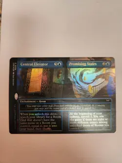 MTG Central Elevator Promising Stairs Borderless Foil – Duskmourn DSK Near Mint - Image 1