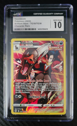 Pokemon TCG Houndoom CGC Mint 10 -Brilliant Stars TG10/TG30 Holo Secret Rare - Image 1