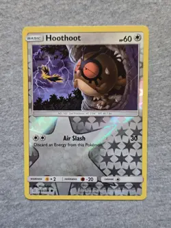 Hoothoot Reverse Holo Pokemon Sun & Moon Unified Minds #165 - Image 1