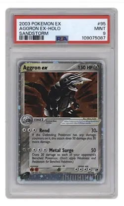 2003 Pokemon EX Sandstorm Aggron Holo #95/100 PSA 9 - Image 1