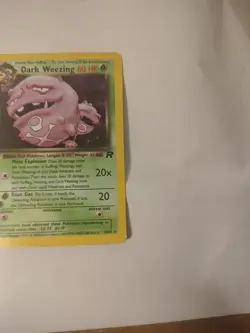Pokemon Dark Wheezing 14/82 Unlimited Team Rocket Holo Rare Vintage LP - Image 2