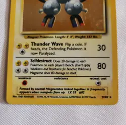 1999 Base Set Magneton Holo #9/102 Rare WOTC Pokemon Card TCG Original - Image 4