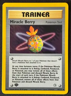1st Edition Miracle Berry Neo Genesis - #94/111 - Vintage Pokemon Card 2000 WOTC - Image 1