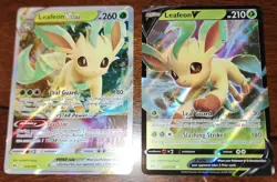 Pokemon TCG Leafeon Vstar Crown Zenith 014/159 & 13/159 - Image 1