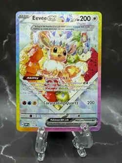 Pokemon TCG Eevee EX 174 Prismatic Evolutions UPC Black Star Promo Card NM - Image 1