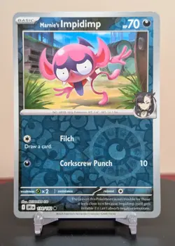 Pokemon Marnie's Impidimp #134/182 Destined Rivals English Reverse Holo - Image 1
