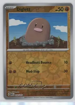 Diglett Reverse Foil Pokemon Scarlet & Violet 151 MEW #050 - Image 1