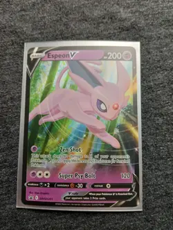 Pokemon TCG Espeon V SWSH201 Sword & Shield Holo Black Star Promo NM - Image 4