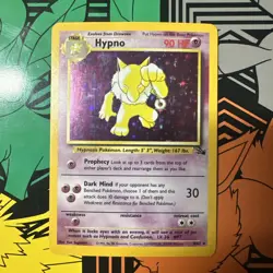 Pokemon TCG Hypno Fossil Holo Unlimited Rare Card 8/62 - Image 1