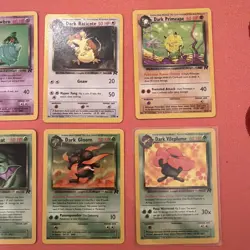 Vintage Pokemon TCG Non-Holo Rocket/Dark Bundle cards LP Inc Vileplume - Image 3