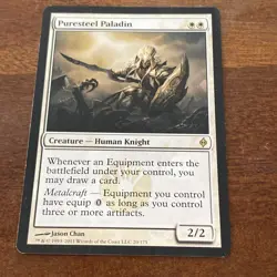 Puresteel Paladin 20 New Phyrexia Regular MTG TCG CARD LP - Image 1