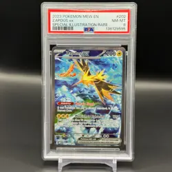 Pokemon TCG Zapdos EX 202/165 Scarlet & Violet 151 Sir Holo Card PSA 8 - Image 1