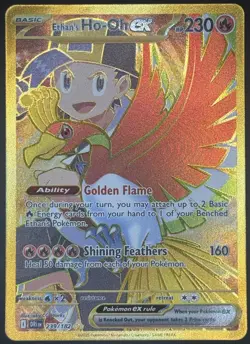 Pokemon TCG Ethans Ho-Oh EX Full Art Holo Card 239/182 NM - Image 1