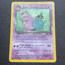Pokemon Dark Slowbro 12/82 Team Rocket Holo Rare VLP EXCELLENT trading Card Tcg - Image 1