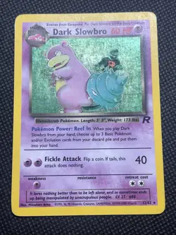 Pokemon Dark Slowbro 12/82 Team Rocket Holo Rare VLP EXCELLENT trading Card Tcg - Image 2