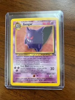 Gengar 20/62 Original Non Holo Rare Fossil Set Pokemon Card WOTC TCG LP - Image 3