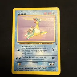 Pokemon Cards Lapras 25/62 UNLIMITED Fossil WOTC Rare LP - Image 1