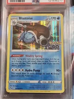 Pokemon Go Blastoise Holo Rare Card 017/078 PSA 10 - Image 3