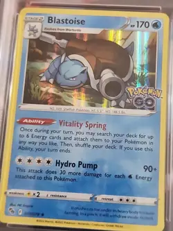 Pokemon Go Blastoise Holo Rare Card 017/078 PSA 10 - Image 4