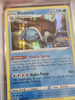Pokemon Go Blastoise Holo Rare Card 017/078 PSA 10 - Image 5
