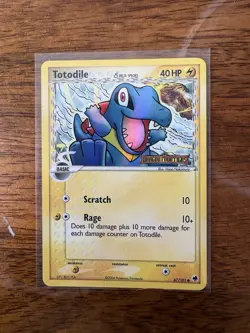 Pokemon TCG Totodile Card 67/101 EX Dragon Frontiers Delta Stamped Holo - Image 1