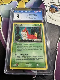 Wurmple 70/92 Legend Maker Reverse Holo CGC 9 Graded Stamped Pokemon Card - Image 1