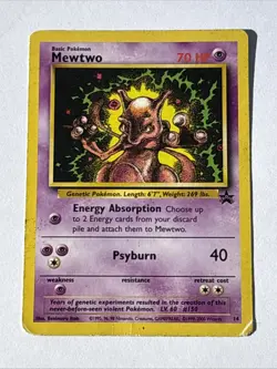 Mewtwo 14 Black Star Movie Promo WOTC Wizards Of The Coast Pokemon Card TCG - Image 1