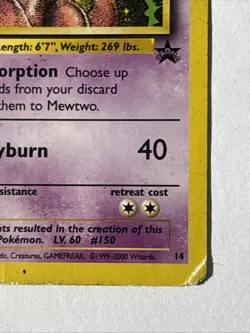 Mewtwo 14 Black Star Movie Promo WOTC Wizards Of The Coast Pokemon Card TCG - Image 4