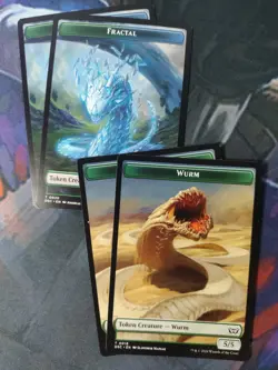 Wurm / Fractal Double-Sided Token x 4 | 7% Off 2+ | Duskmourn | NM | MTG - Image 1