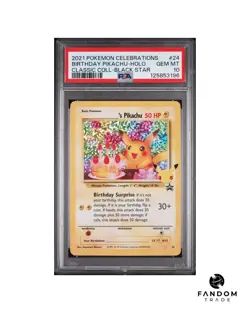 PSA 10 GEM MT Birthday Pikachu Holo Celebrations Classic Collection #24 Pokemon - Image 1