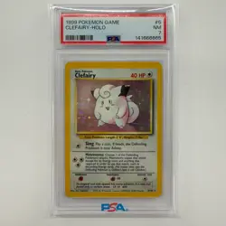 1999 Pokemon Base Set Clefairy Holo #5 PSA 7 NM WOTC Vintage - Image 1
