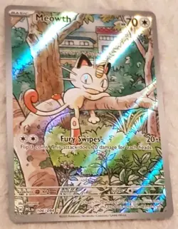 Pokemon TCG Meowth Phantasmal Flames 106/094 Near Mint - Image 1