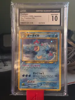 Feraligatr Pokemon (1999) Japanese Neo Premium File 160 CGC Gem Mint 10 - Image 1