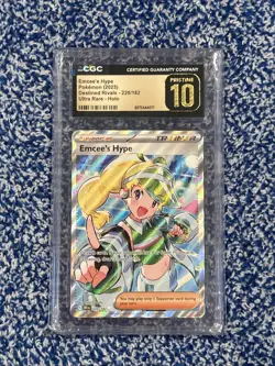 Emcee's Hype 220/182 Pokemon Trainer CGC 10 Pristine - Image 1