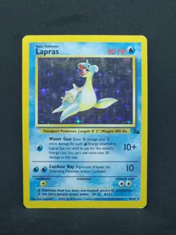 (2) Pokemon Fossil Set Lapras 10/62 (MP) - Image 1