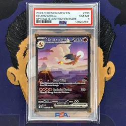PSA 8 NEAR MINT 2023 Pokemon Mew 151 CHARIZARD EX #199 Special Illustration Rare - Image 2