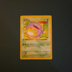 1999 WOTC POKEMON BASE SET SHADOWLESS 1ST EDITION KOFFING 51/102 COMMON LP - Image 1