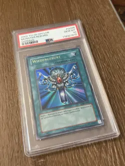 2002 Yu-Gi-Oh! WIEDERGEBURT Unlimited Ultra Rare LOB-G096 German PSA 10 POP 1 - Image 2