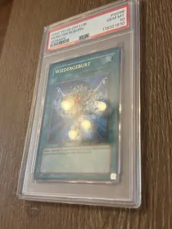 2002 Yu-Gi-Oh! WIEDERGEBURT Unlimited Ultra Rare LOB-G096 German PSA 10 POP 1 - Image 3