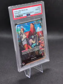 2025 One Piece EN #001 Shanks PSA Magazine Exclusive PSA 10 - Image 4