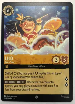 Disney Lorcana WinterSpell, Lilo - Rock Star, 17/204, regular - Image 1