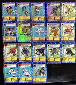 Digimon Card Lot 1999 - 22 Cards: Marineangemon 1st Edition, Kabuterimon - Image 1