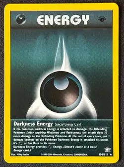 1st Edition Darkness Energy - Neo Genesis - #104/111 - Vintage Pokemon Card WOTC - Image 1