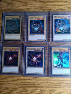Yu Gi OH Card Lot 18 Cards. Blue eyes, Red eyes, Dark magician. - Image 5